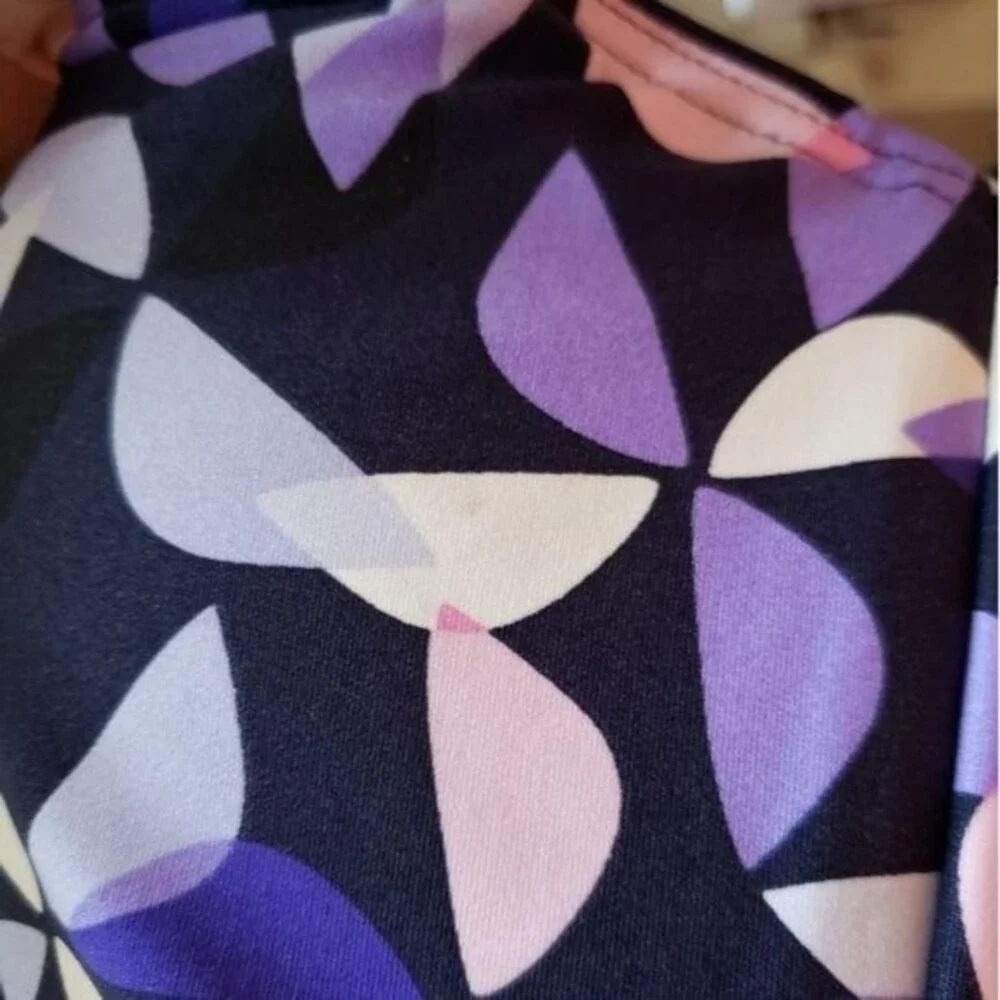 Kate Spade Spinner Cutout Tankini Swim Set Rich Navy Purple Women's Size Small